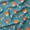 Printed Waterproof Fabric RODZI Blue / Orange